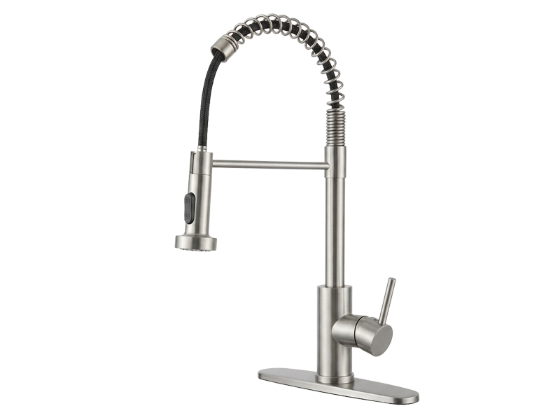Commercial Single Handle Spring Pull Down Kitchen Faucet