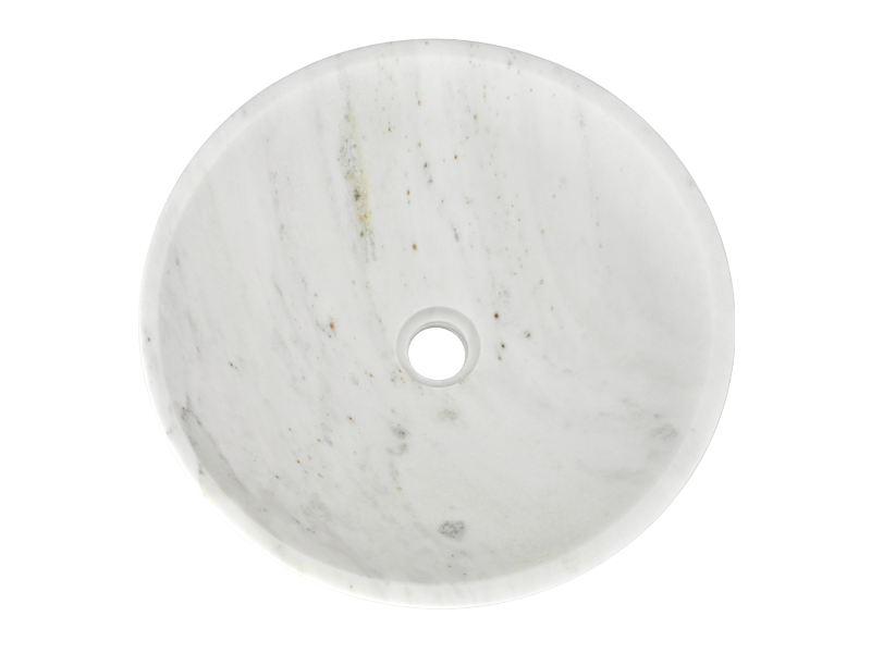 Natural Marble Round Vessel Bathroom Sink