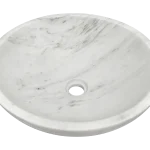 Natural Marble Round Vessel Bathroom Sink