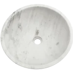 Natural Marble Round Vessel Bathroom Sink