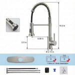 Commercial Single Handle Spring Pull Down Kitchen Faucet