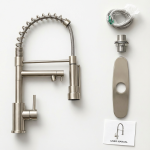 Commercial Single Handle Spring Kitchen Bar Faucet with Pull-Down Sprayer