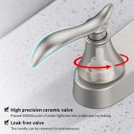 Two-Handle Brushed Nickel Kitchen Bar Faucet