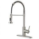 Commercial Single Handle Spring Pull Down Kitchen Faucet