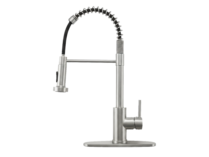 Commercial Single Handle Spring Pull Down Kitchen Faucet