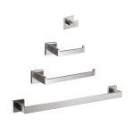 4-Piece Stainless Steel Bathroom Accessories Hardware Set