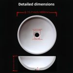 Natural Marble Round Vessel Bathroom Sink