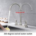 Two-Handle Brushed Nickel Kitchen Bar Faucet