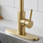 Commercial Single Handle Spring Kitchen Faucet with Pull-Down Sprayer