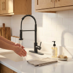 Single Handle Spring Pull Down Kitchen Faucet