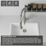 Commercial Single Handle Spring Kitchen Bar Faucet with Pull-Down Sprayer