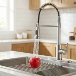 Commercial Single Handle Spring Pull Down Kitchen Faucet