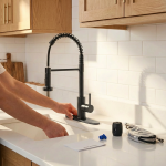 Single Handle Spring Pull Down Kitchen Faucet