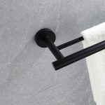 Modern Matte Black Bathroom Hardware Set