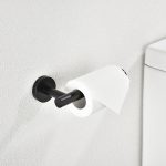 Modern Matte Black Bathroom Hardware Set