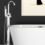 Floor-Mounted Freestanding Chrome Clawfoot Bathtub Faucet (2-Handle)
