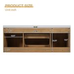 60″ Modern Floating Double Bathroom Vanity with Integrated SMC Sink