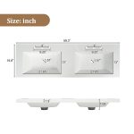 60″ Modern Floating Double Bathroom Vanity with Integrated SMC Sink