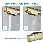 Modern Brushed Gold Pull-Out Bathroom Sink Faucet