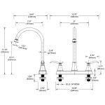 Two-Handle Brushed Nickel Kitchen Bar Faucet