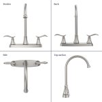 Two-Handle Brushed Nickel Kitchen Bar Faucet