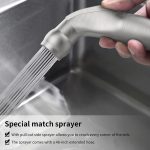 Two-Handle Brushed Nickel Kitchen Bar Faucet with Side Sprayer