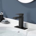 Modern Matte Black Single-Handle Bathroom Sink Faucet