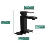 Modern Matte Black Single-Handle Bathroom Sink Faucet
