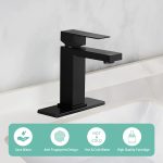 Modern Matte Black Single-Handle Bathroom Sink Faucet
