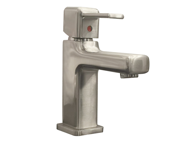 Modern Square Single Handle Bathroom Sink Faucet