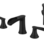 Modern Widespread Waterfall 2 Handle Bathroom Faucet