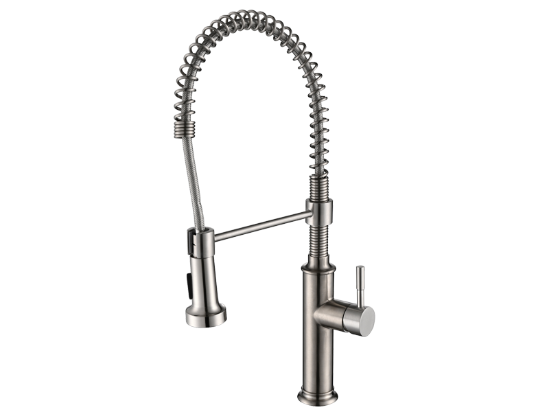 Commercial Single Handle High-Arc Spring Kitchen Faucet
