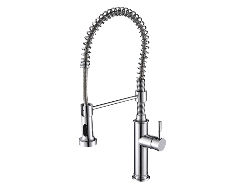 Commercial Single Handle High-Arc Spring Kitchen Faucet