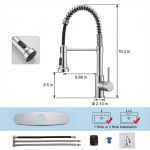 Commercial Single Handle Spring Pull Down Kitchen Faucet