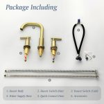 Brushed Gold Widespread Faucet
