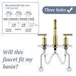 Brushed Gold Widespread Faucet