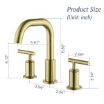 Brushed Gold Widespread Faucet