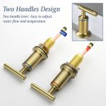 Brushed Gold Widespread Faucet