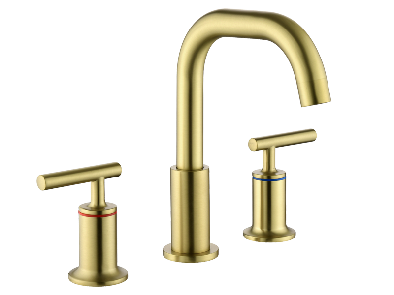 Brushed Gold Widespread Faucet