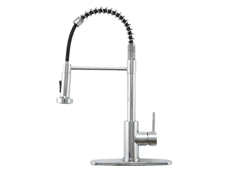 Commercial Single Handle Spring Pull Down Kitchen Faucet