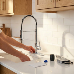 Commercial Single Handle Spring Pull Down Kitchen Faucet