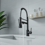 Commercial Single Handle High-Arc Spring Kitchen Faucet