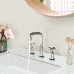 Modern Widespread 2 Handle Bathroom Faucet