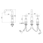 Modern Widespread 2 Handle Bathroom Faucet