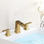 Modern Widespread Waterfall 2 Handle Bathroom Faucet