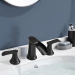 Modern Widespread Waterfall 2 Handle Bathroom Faucet