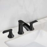 Modern Widespread Waterfall 2 Handle Bathroom Faucet