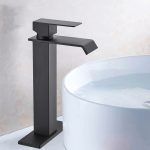 Matte Black Square Vessel Sink Faucet