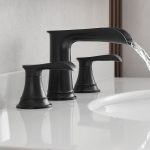 Modern Widespread Waterfall 2 Handle Bathroom Faucet