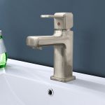 Modern Square Single Handle Bathroom Sink Faucet